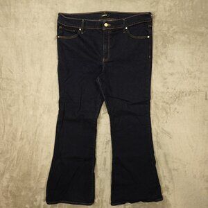 Express Jeans ’70s Flare Mid Rise Dark Wash Jean Women’s Size 16R